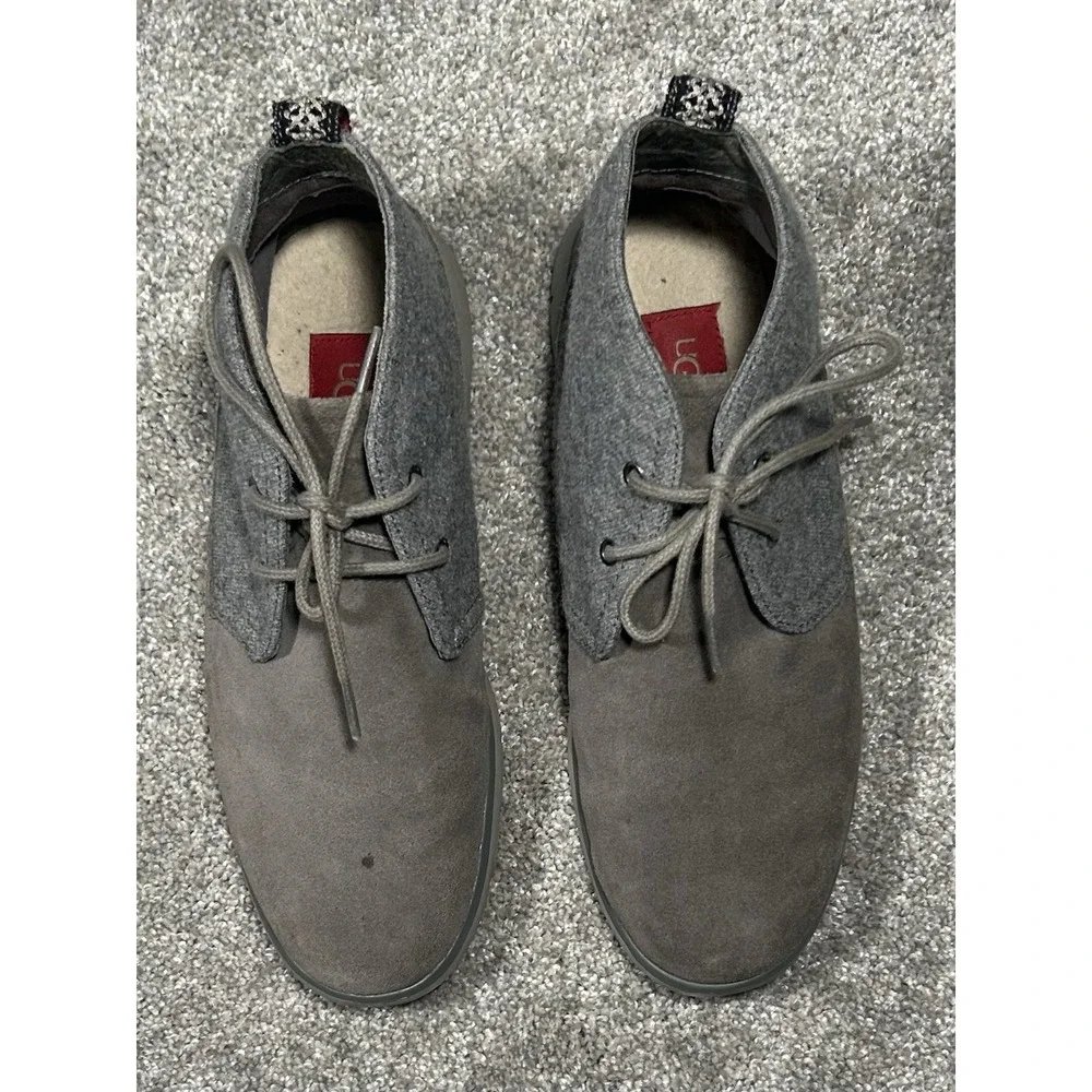 UGG Men's Chukka Boots Gray Suede Wool Lace Up Size 9 Casual Comfort
